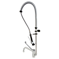 Βρύση λάντζας SINGLE HOLE DECK MOUNTED ELBOW OPERATED MIXING TEMP. FAUCET WITH PRE-RINSE UNIT