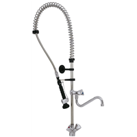 Βρύση λάντζας  SINGLE HOLE DECK MOUNTED RISER ADD-ON MIXING TEMP. FAUCET WITH PRE-RINSE UNIT